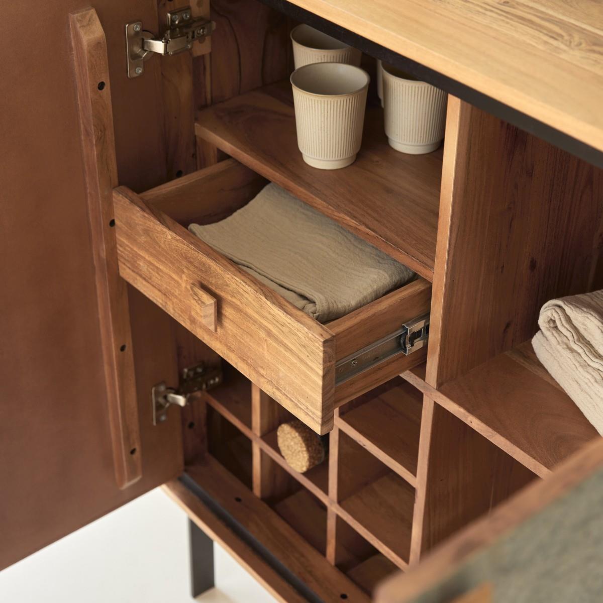 Tikamoon - Temis - Dressoir bar van acacia 90 cm