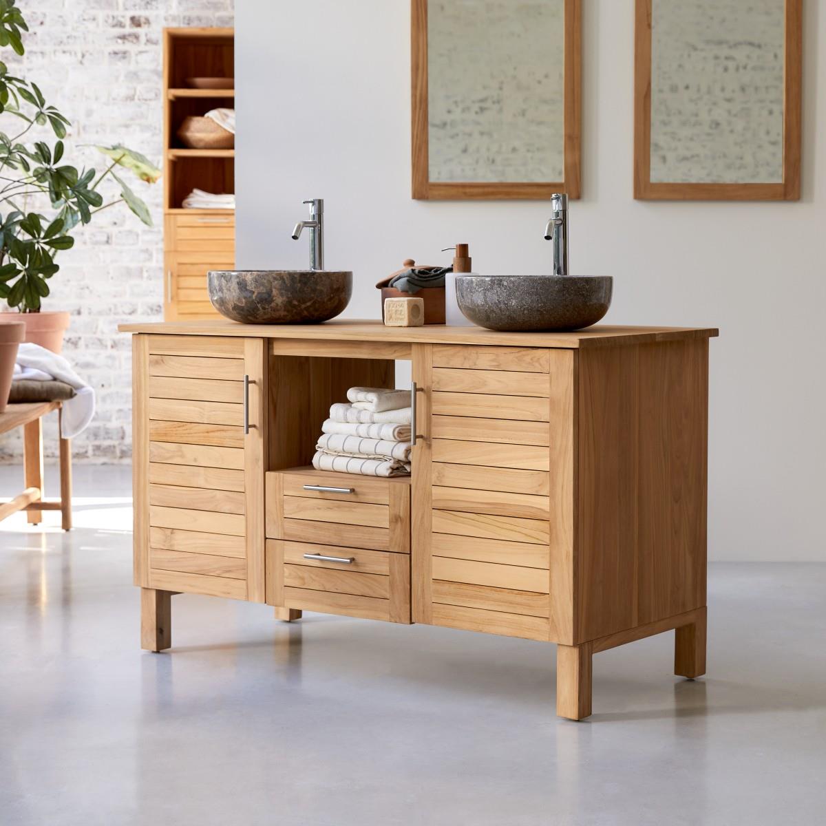 Tikamoon - Soho - Massief teakhouten badmeubel 125 cm
