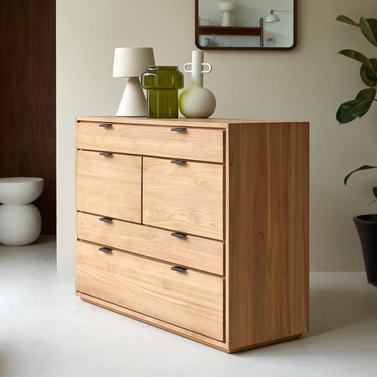 Tikamoon - Senson - Massief teak commode