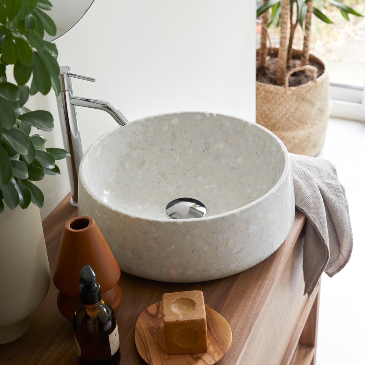 Tikamoon - Milos - Wastafel van premium terrazzo