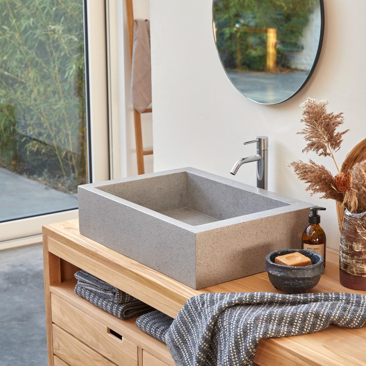 Tikamoon - Pegase - Wastafel van terrazzo grey