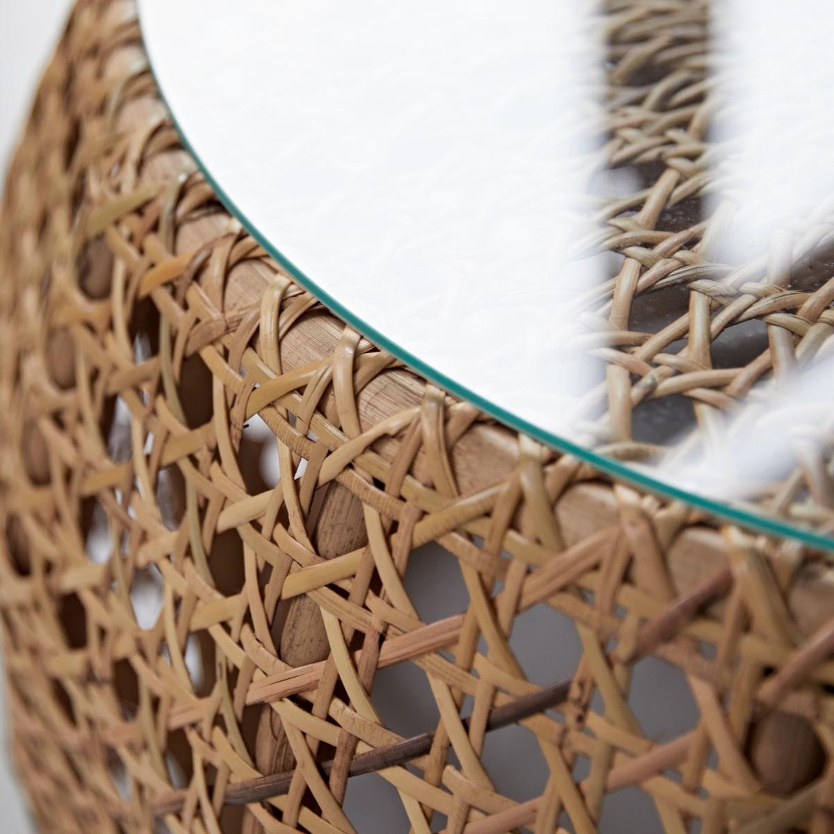 Tikamoon - Esther - Salontafel van gevlochten rotan