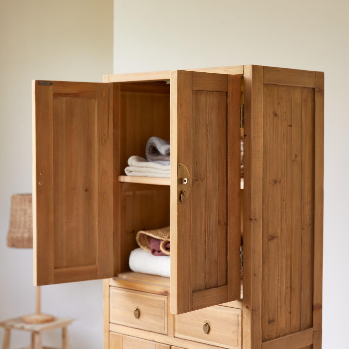 Tikamoon - Yuki - Kast van massief gerecycled grenenhout naturel