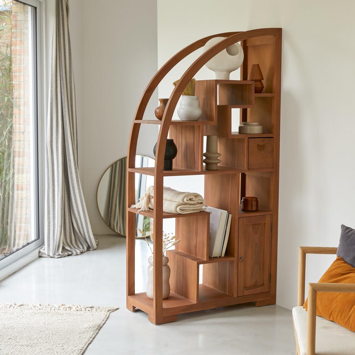 Tikamoon - Alco Tipo - Massief teakhouten boekenkast
