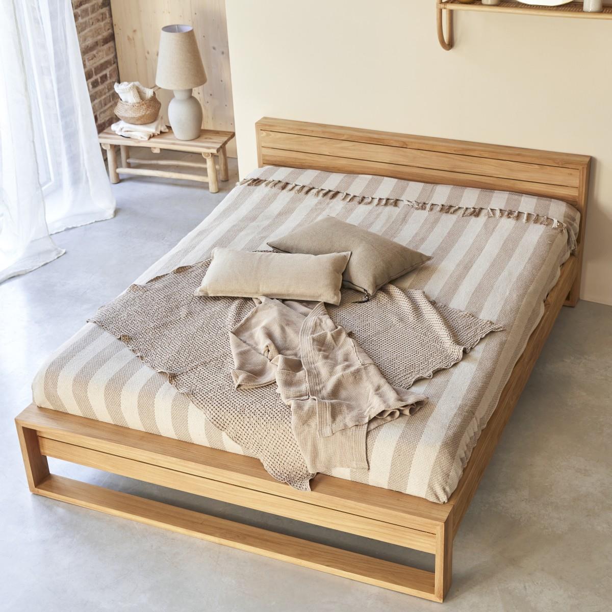Tikamoon - Minimalys - Massief teakhouten bed 160x200 cm