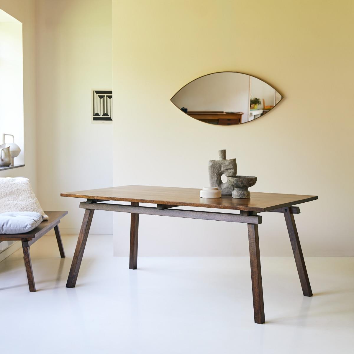 Tikamoon - Arko - Eettafel van massief mangohout voor 6|8 personen.