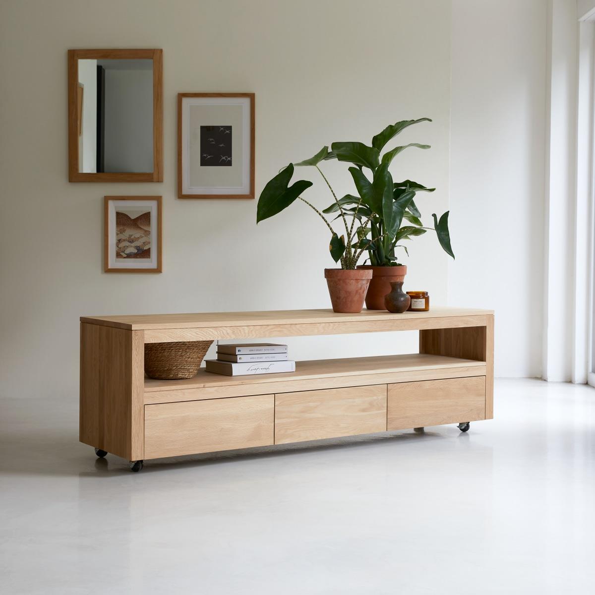 Tikamoon - Anoa - Massief eiken tv-meubel 180 cm