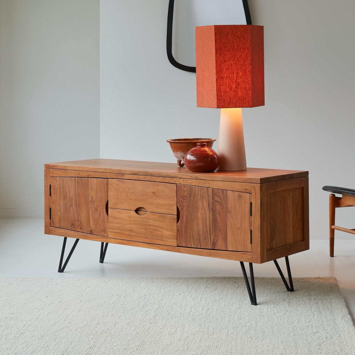 Tikamoon - Bonnie - Tv-meubel van massief acaciahout 150 cm