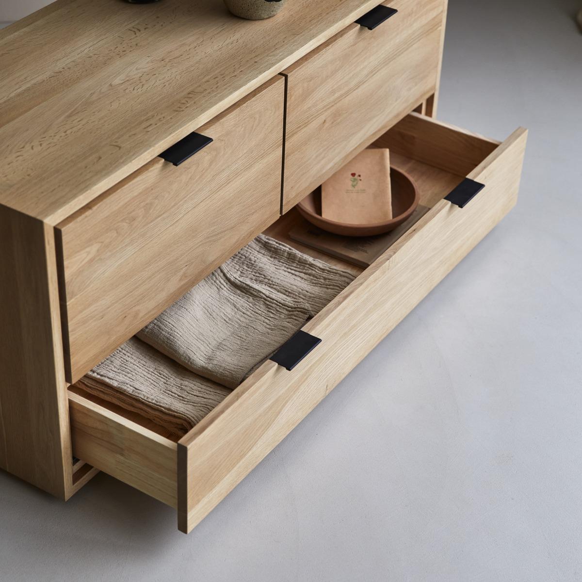 Tikamoon - Senson - Massief eiken tv-meubel 120 cm