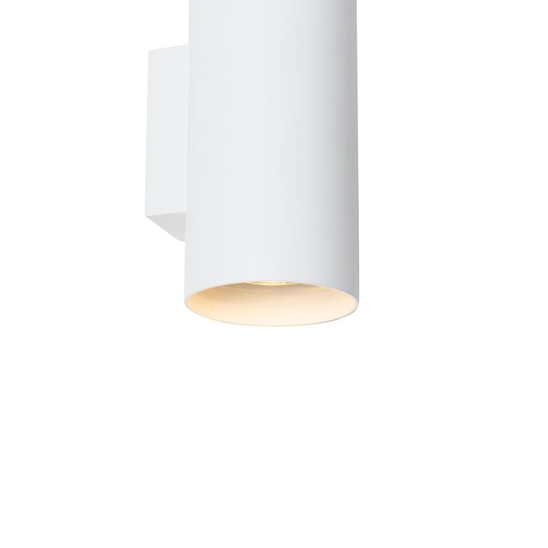 QAZQA Design wandlamp wit rond 2-lichts - Sab