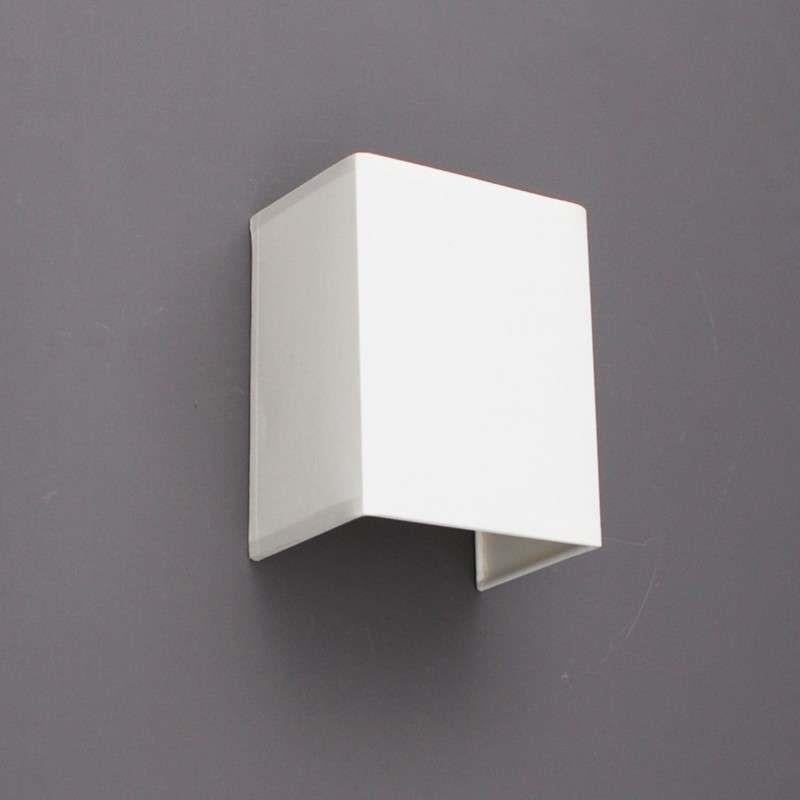 QAZQA Landelijke wandlamp wit met stoffen kap - Vete