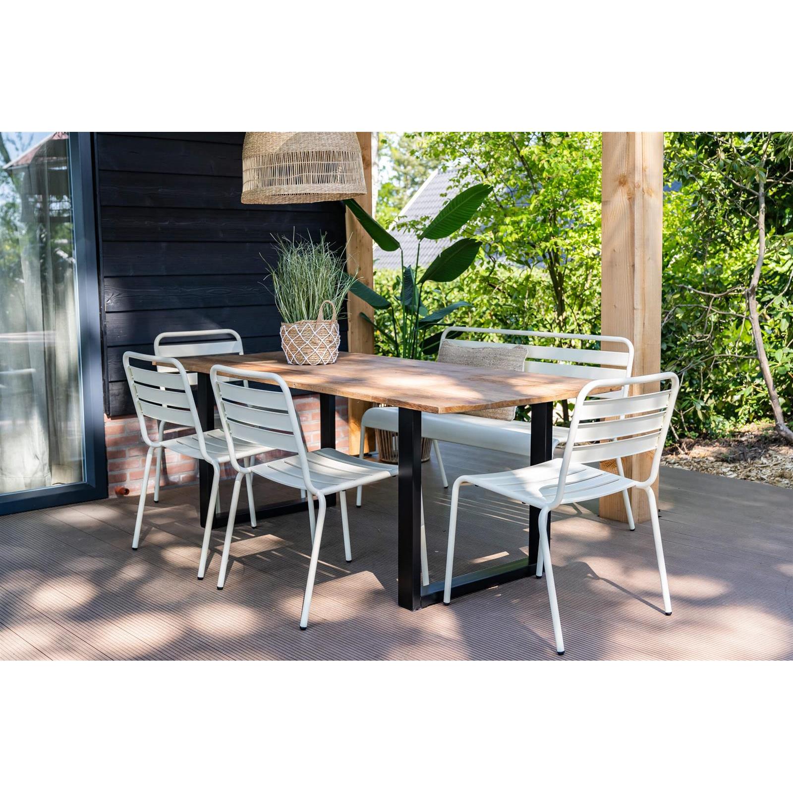 MaximaVida metalen tuinstoel Max XXL ivoor - doos per 2 stuks