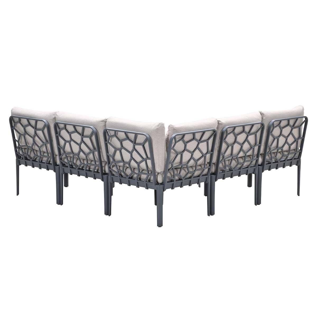 Garden Impressions Hareno loungeset 6-delig - antraciet