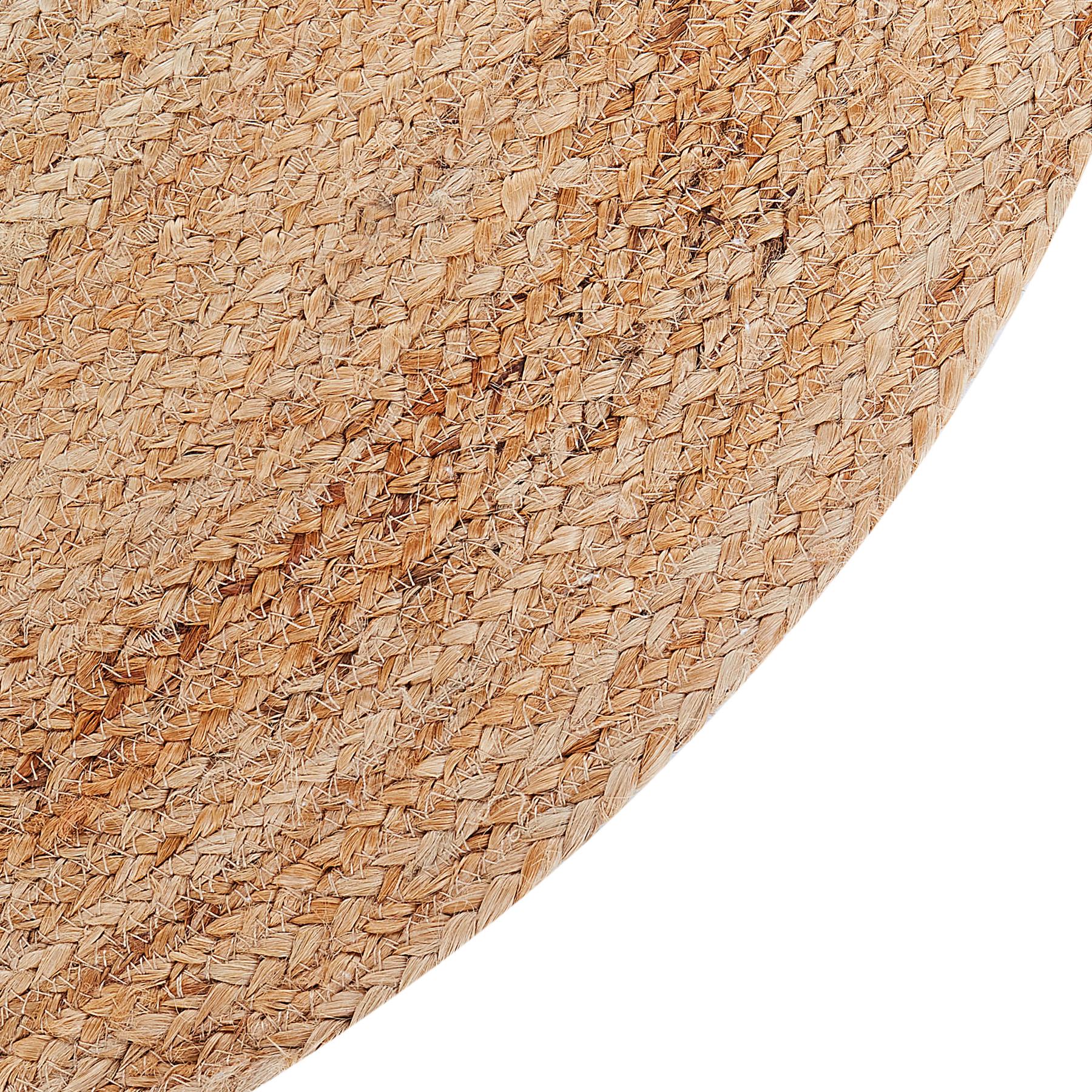 Beliani - KOSALAR - Laagpolig vloerkleed - Beige - ø 120 cm - Jute
