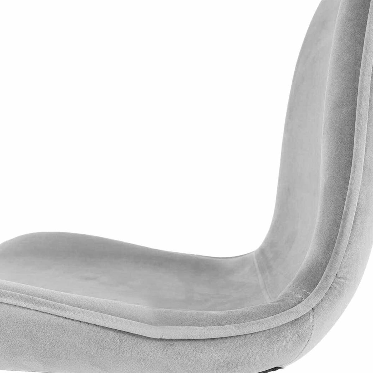 Nolon Nino-Fé Barkruk Grijs - Velvet - Zwart Onderstel - 65 cm