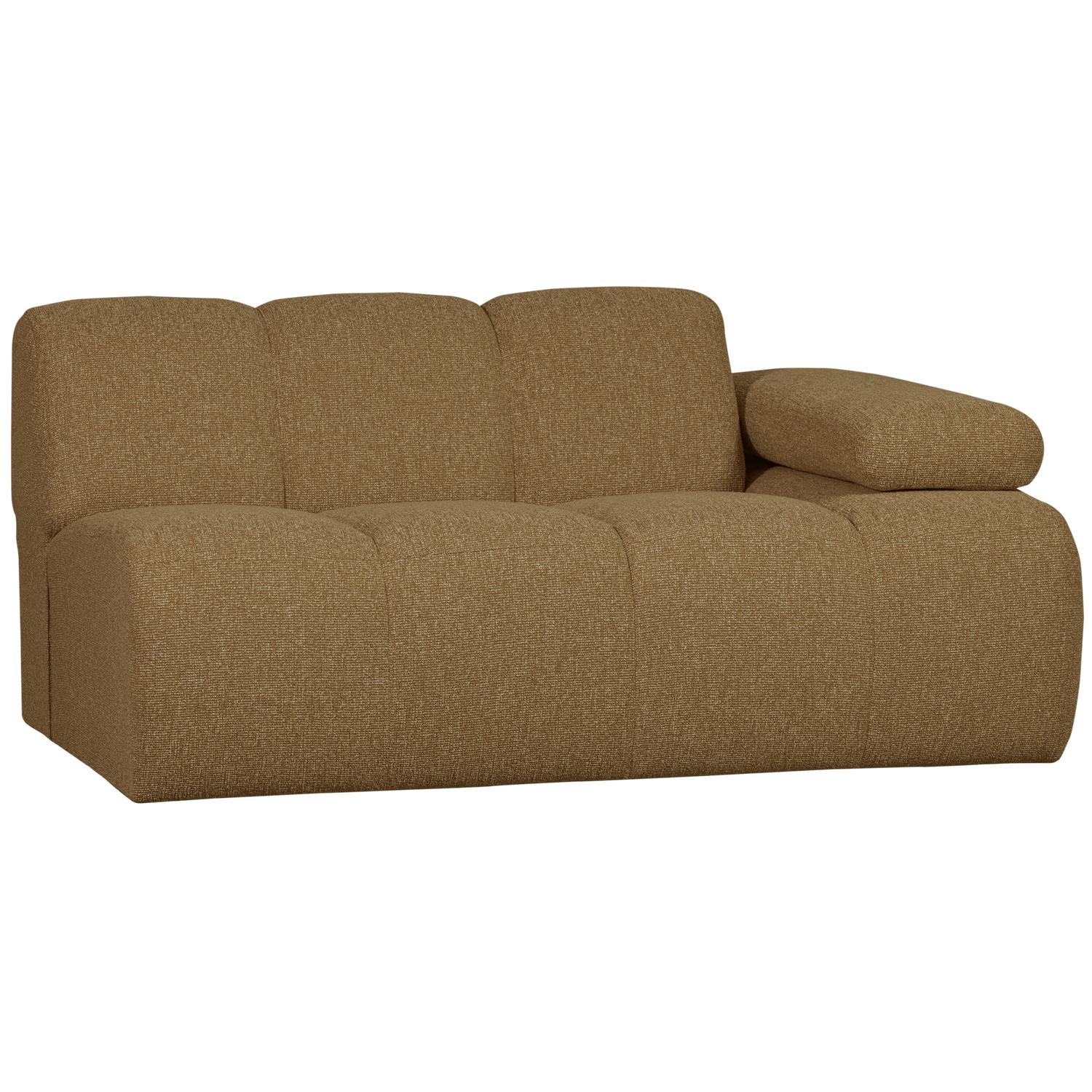 WOOOD Mojo 1,5-Zits Bank Met Arm Rechts - Bouclé - Geel|Bruin