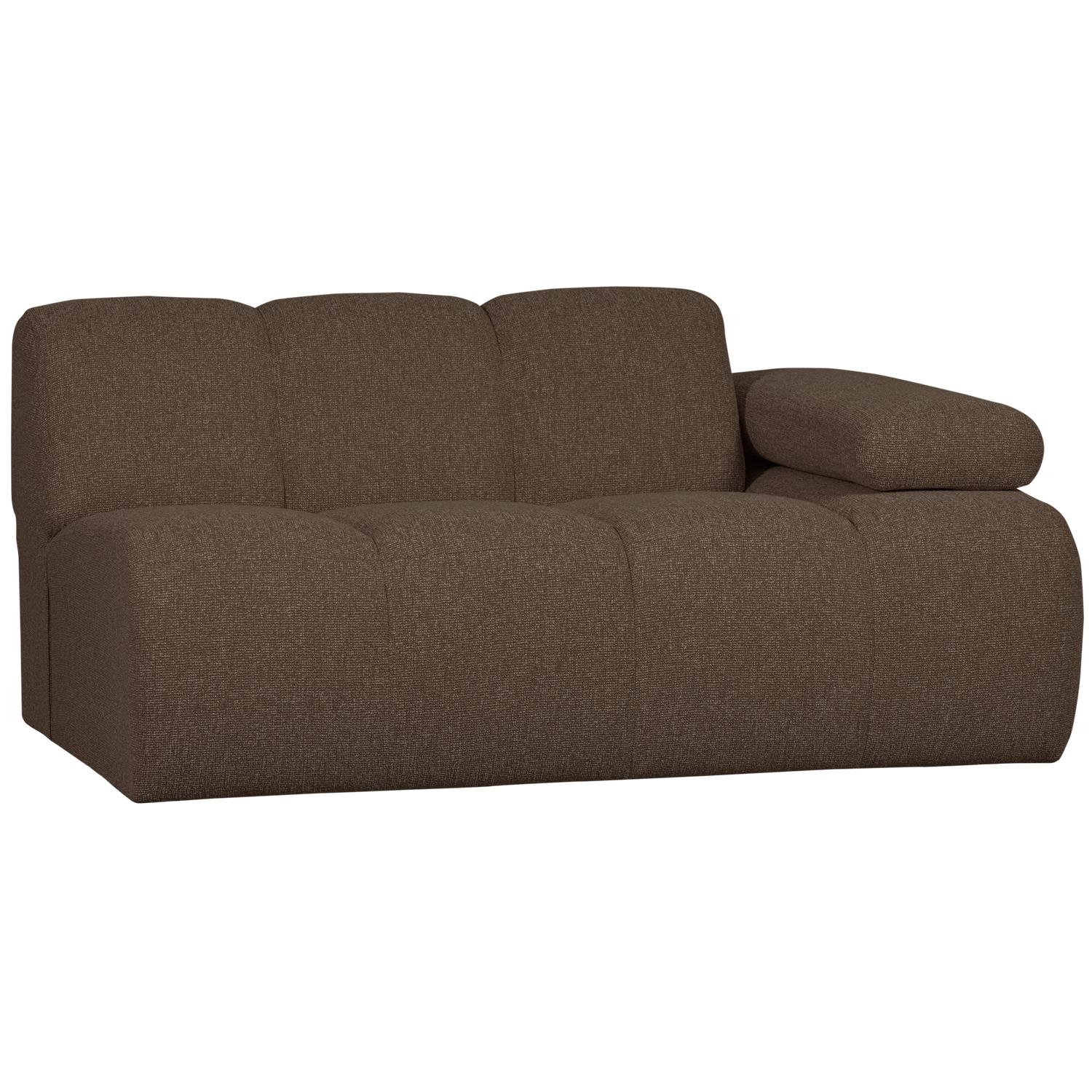 WOOOD Mojo 1,5-Zits Bank Met Arm Rechts - Bouclé - Bruin - 74x160x97