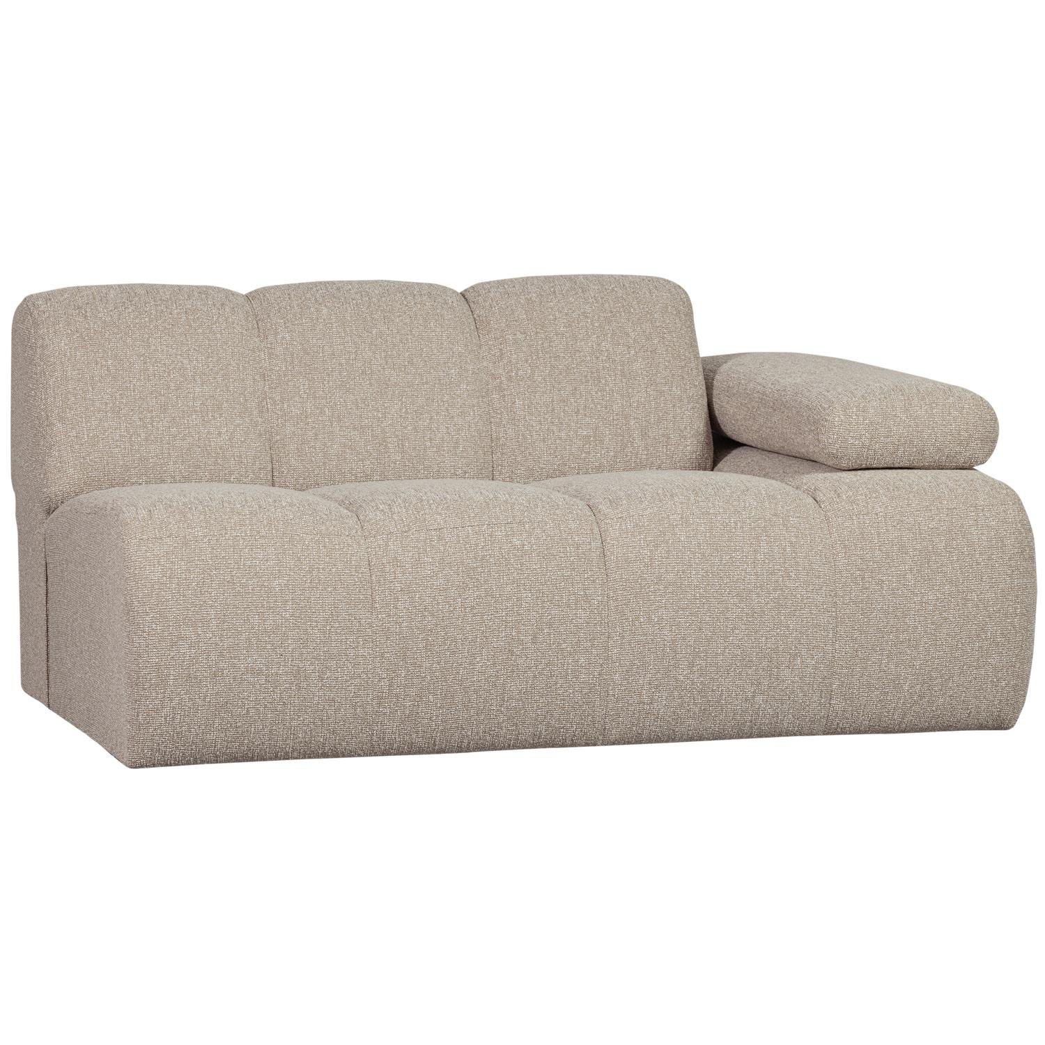 WOOOD Mojo 1,5-Zits Bank Met Arm Rechts - Bouclé - Beige - 74x160x97