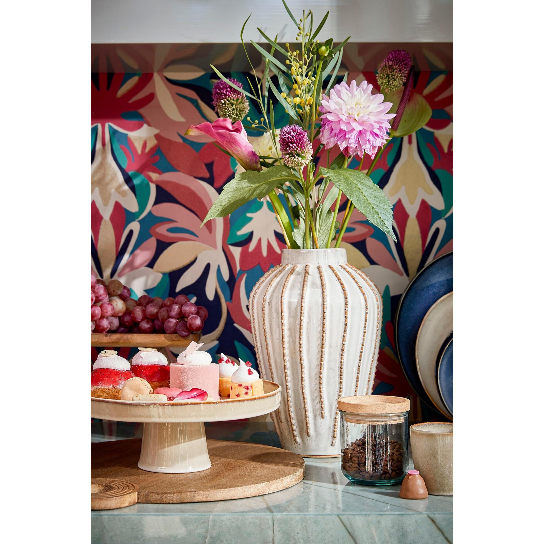 Mica Decorations Racco Taartplateau - H11 x Ø28 cm - Beige