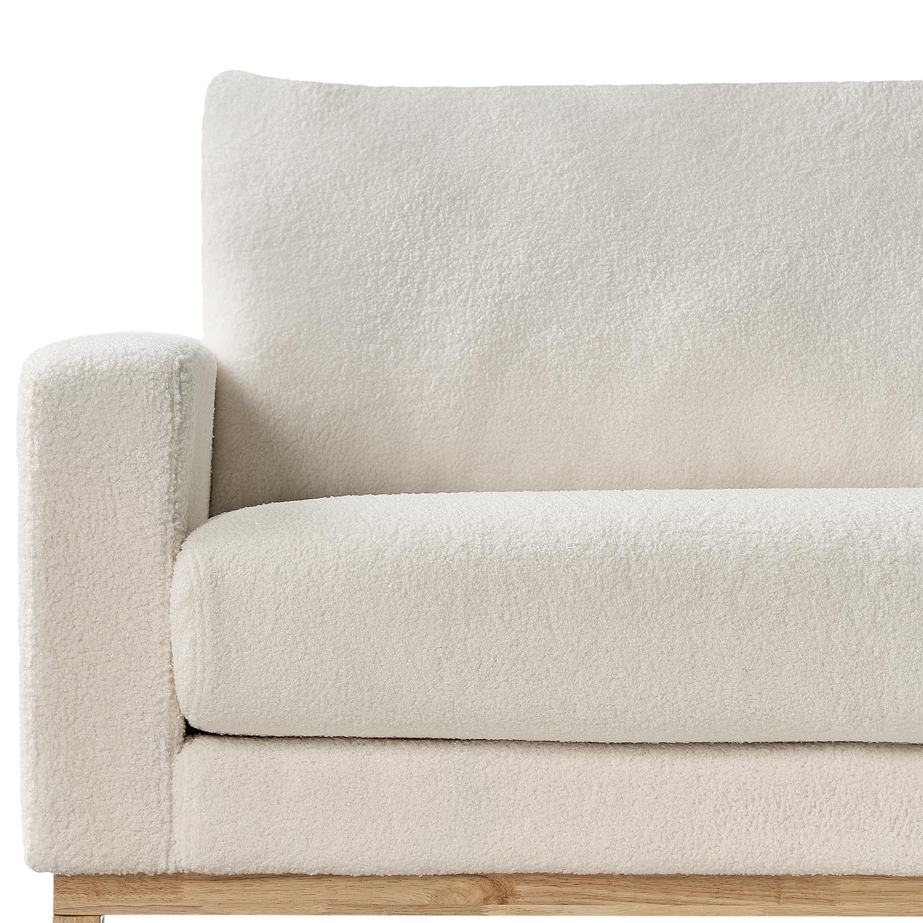 Beliani - SIGGARD - Driezitsbank - Wit - Bouclé