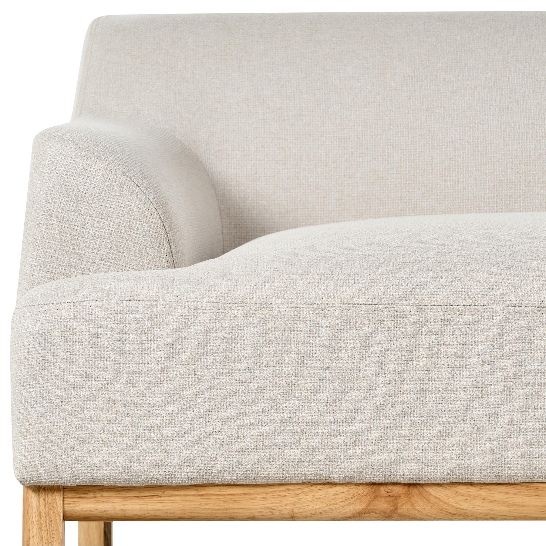 Beliani - SOSJO - Driezitsbank - Lichtbeige - Polyester