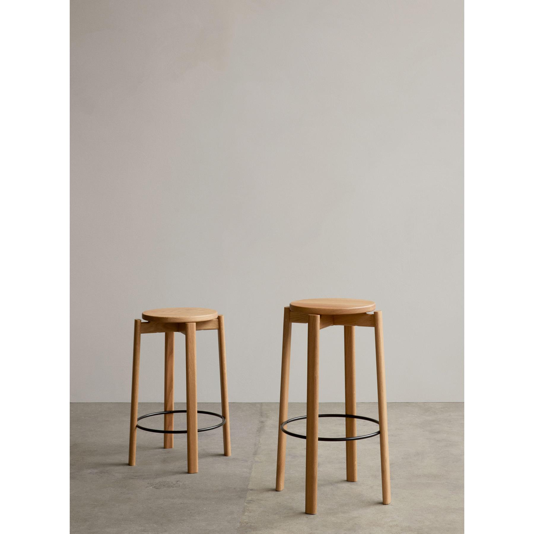 Audo Copenhagen Passage barkruk H75 naturel eiken|zwart
