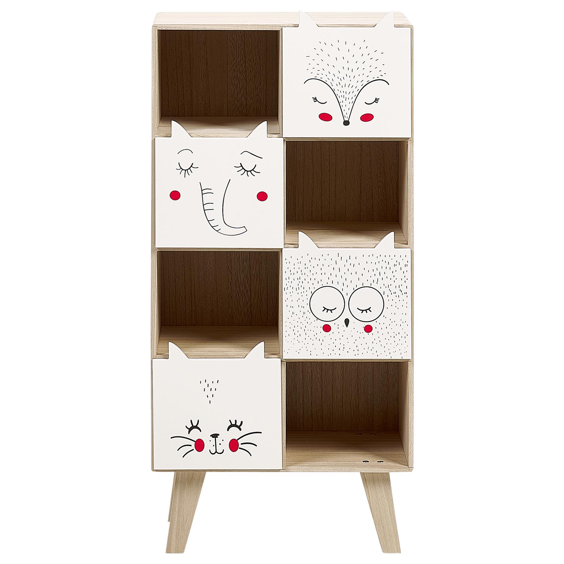 Beliani - RUPERT - Boekenkast - Lichthout|Wit - MDF