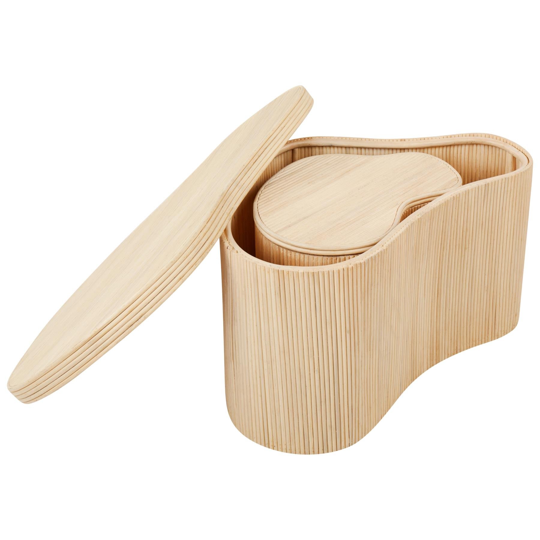 Beliani - SALANTI - Salontafel set - Natuurlijk - Rotan
