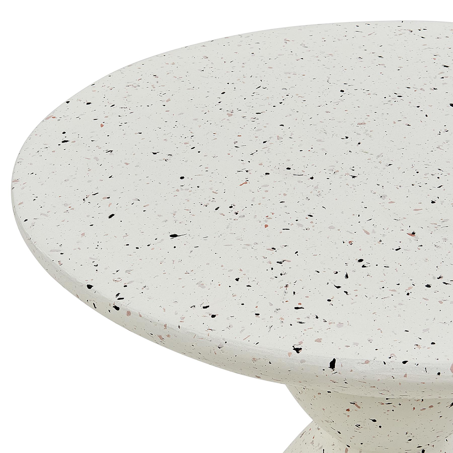 Beliani - CAFFI - Bijzettafel - Gebroken wit - Lichtbeton