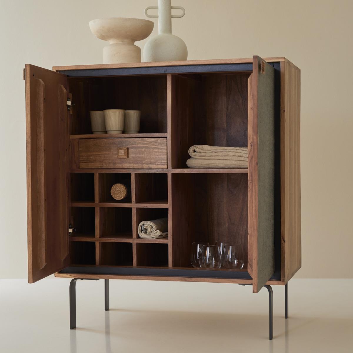 Tikamoon - Temis - Dressoir bar van acacia 90 cm