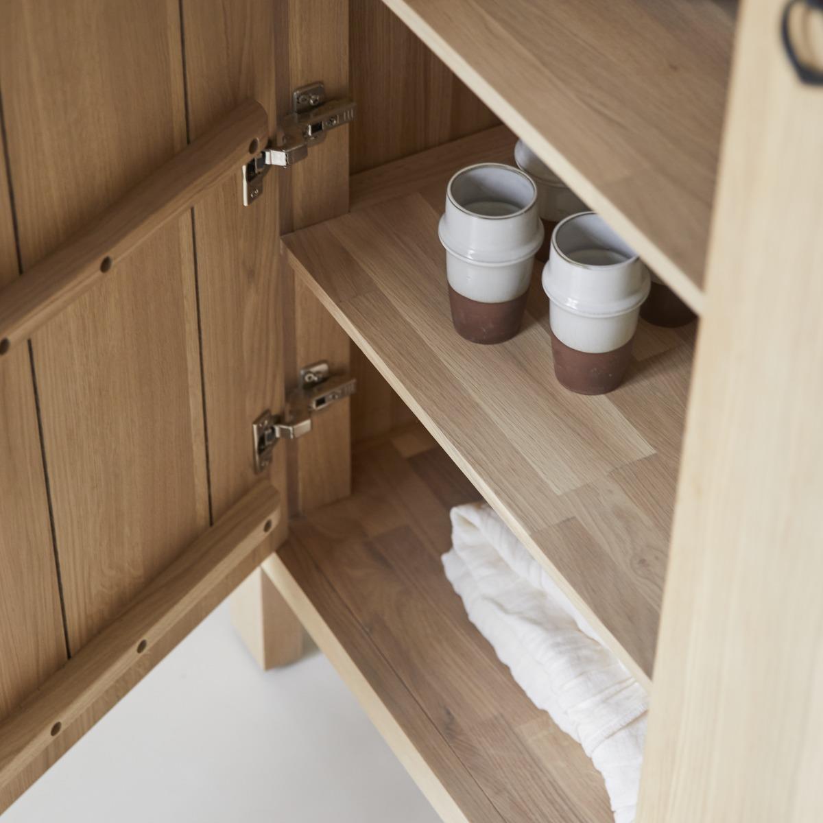 Tikamoon - Eikenhouten dressoir 125 Volute