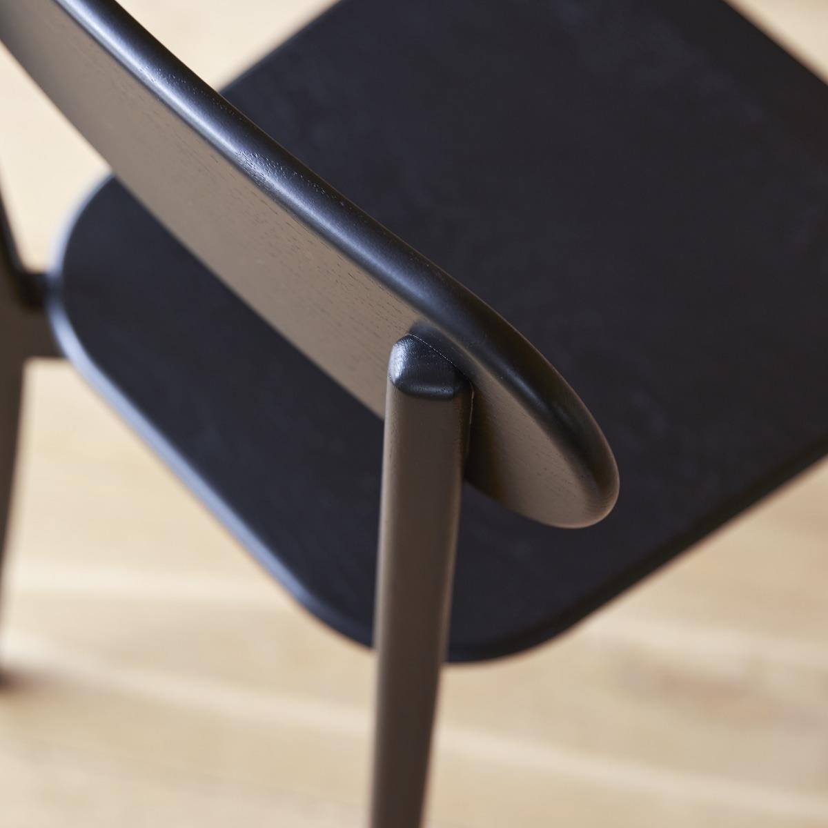Tikamoon - Set van 2 massief teak stoelen black Abel