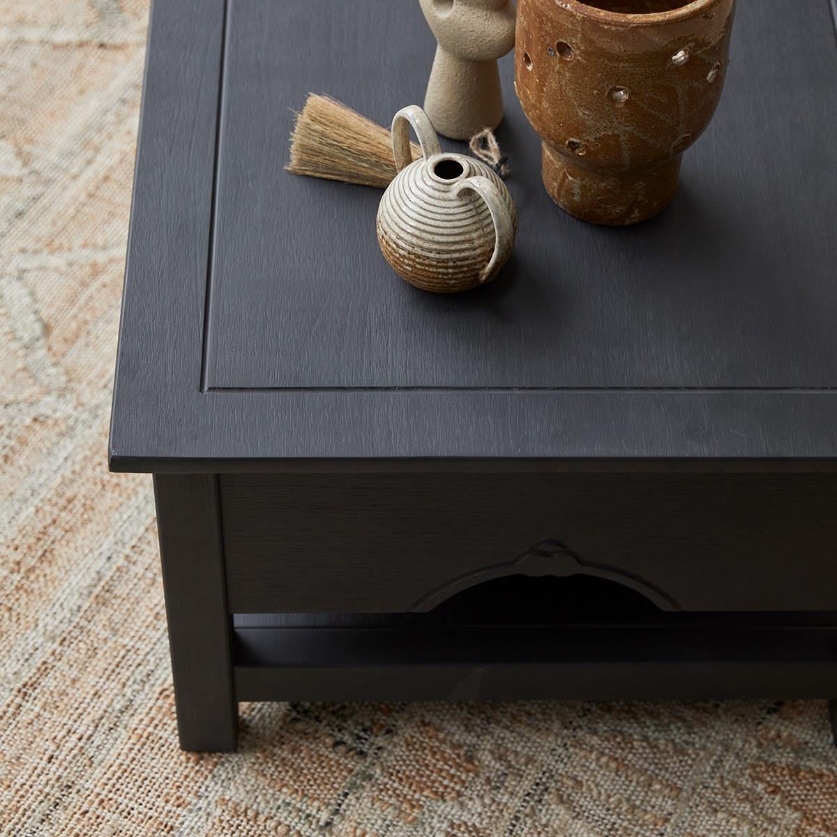 Tikamoon - Thaki Black - Massief grenen salontafel