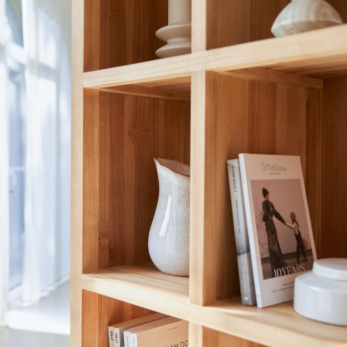 Tikamoon - Coffee Tek - Massief teakhouten boekenkast