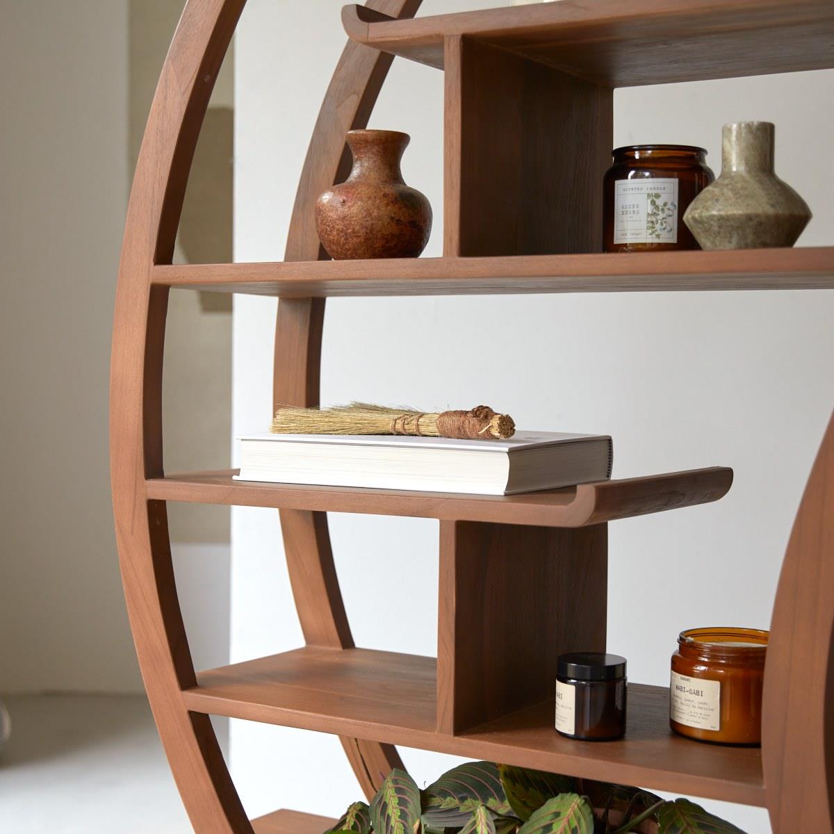 Tikamoon - Ying Yang - Massief teakhouten boekenkast