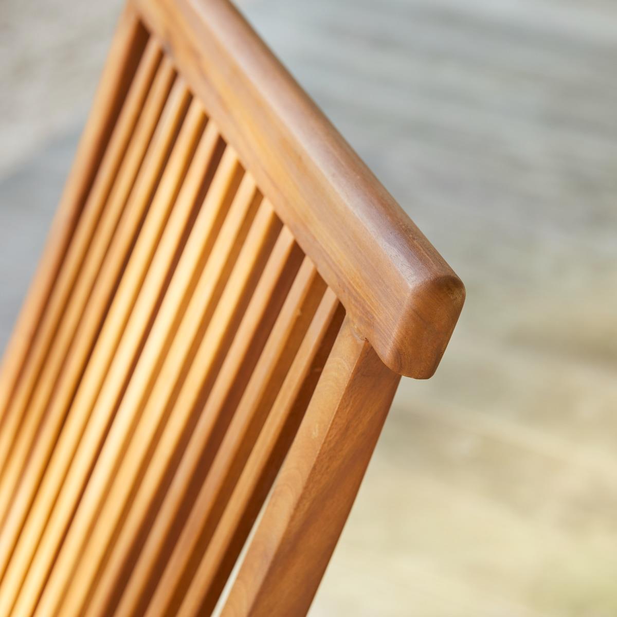 Tikamoon - Capri - Set van 2 massief acaciahouten tuinstoelen