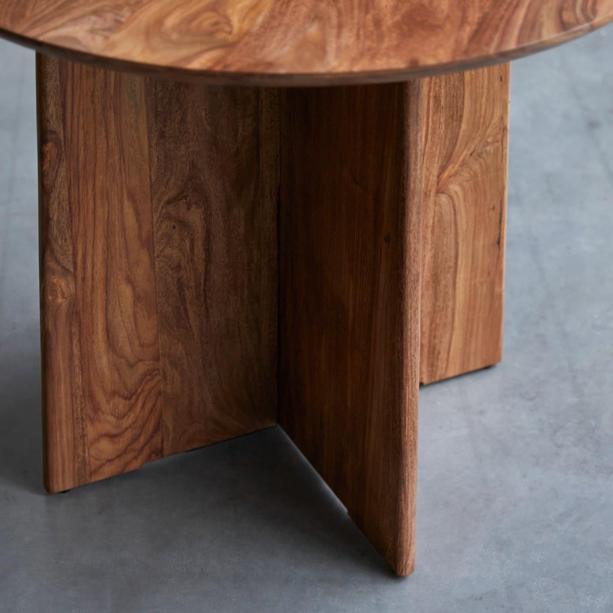 Tikamoon - Anja - Ronde tafel van massief palissander voor 4 personen