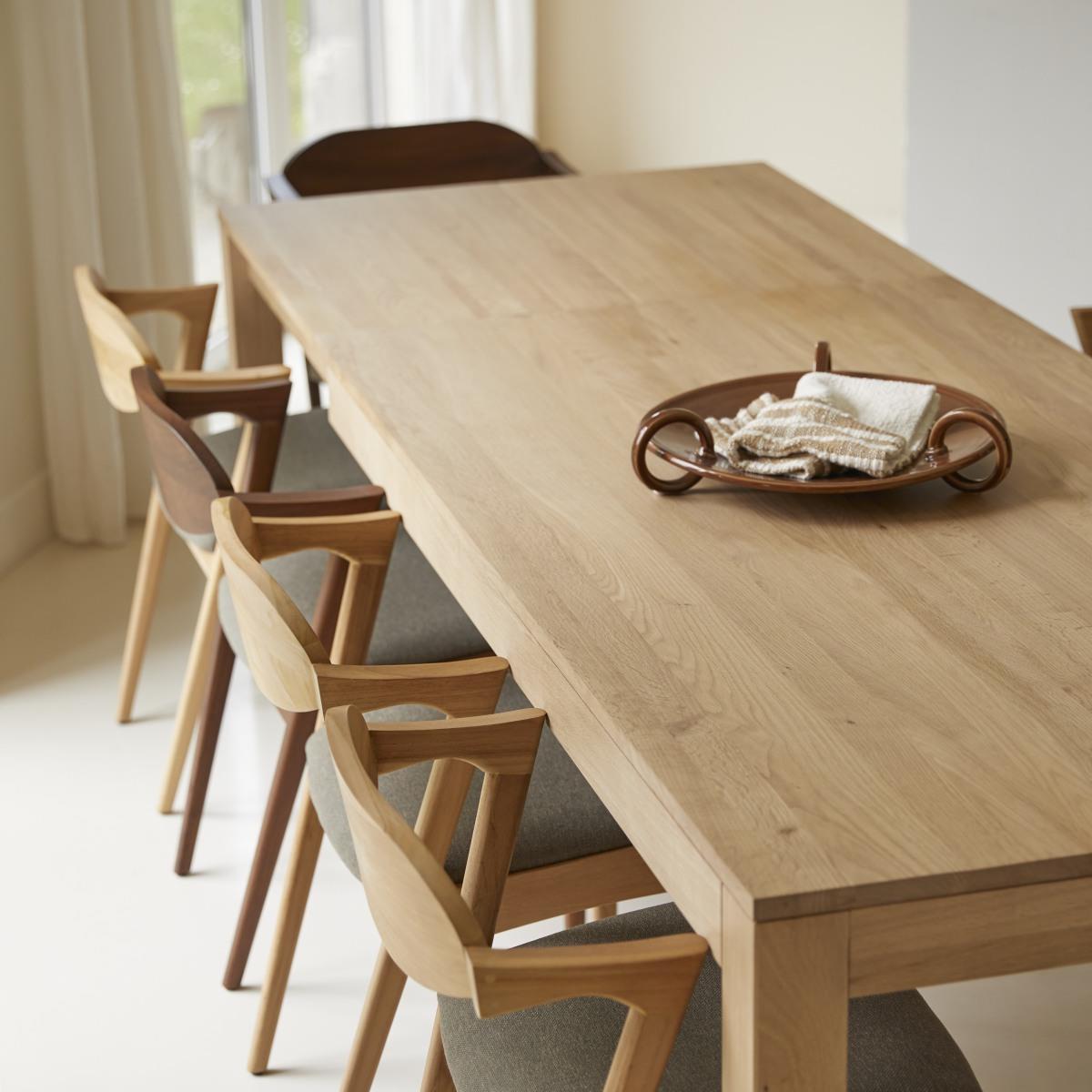 Tikamoon - Uitschuifbare tafel in massief eikenhout 180x90 Eden