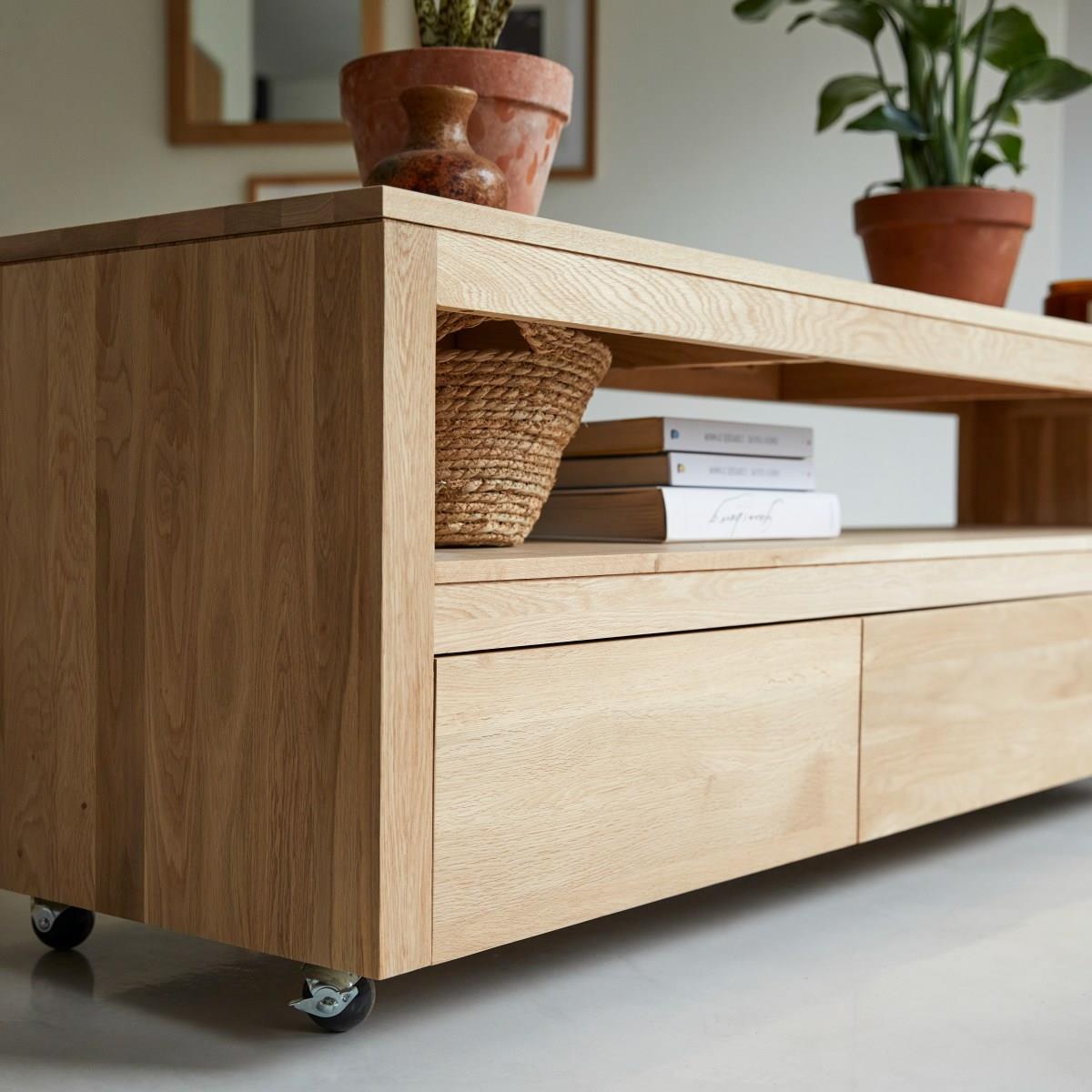 Tikamoon - Anoa - Massief eiken tv-meubel 180 cm