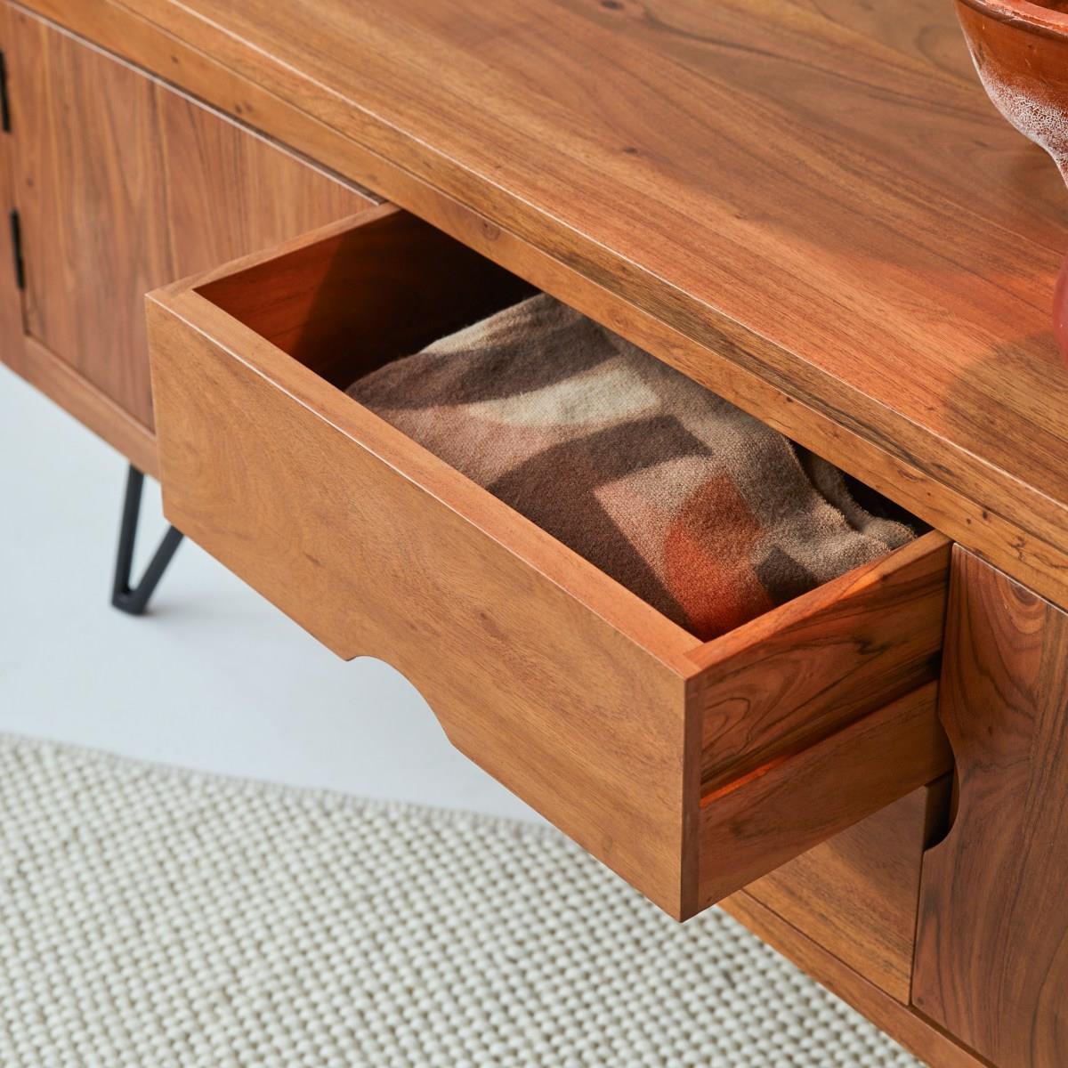 Tikamoon - Bonnie - Tv-meubel van massief acaciahout 150 cm