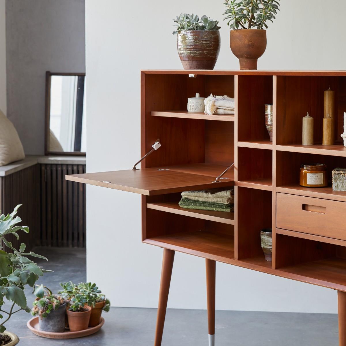 Tikamoon - Magda 50's - Massief mahonie bureau