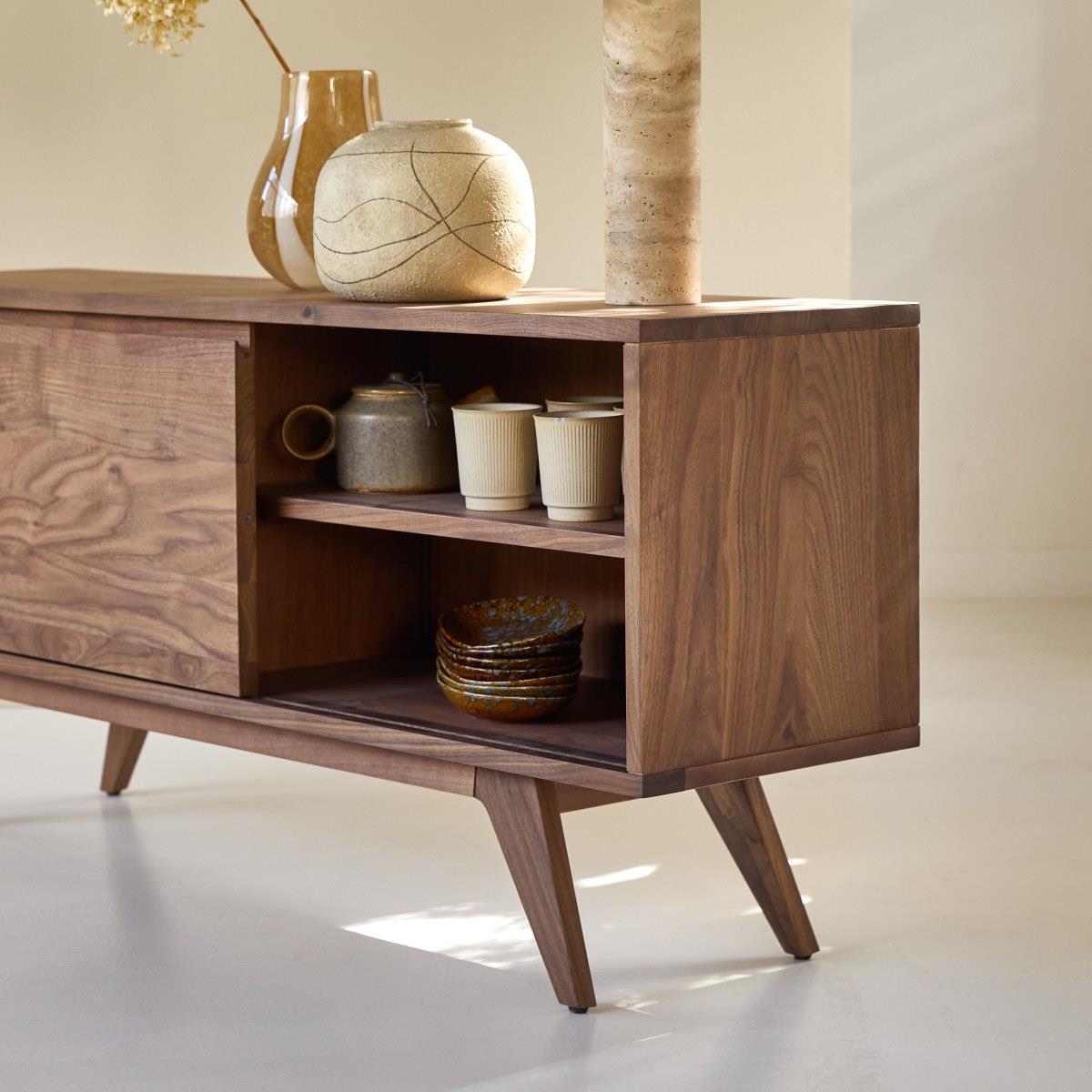 Tikamoon - Esmée - Massief notenhouten dressoir 130 cm
