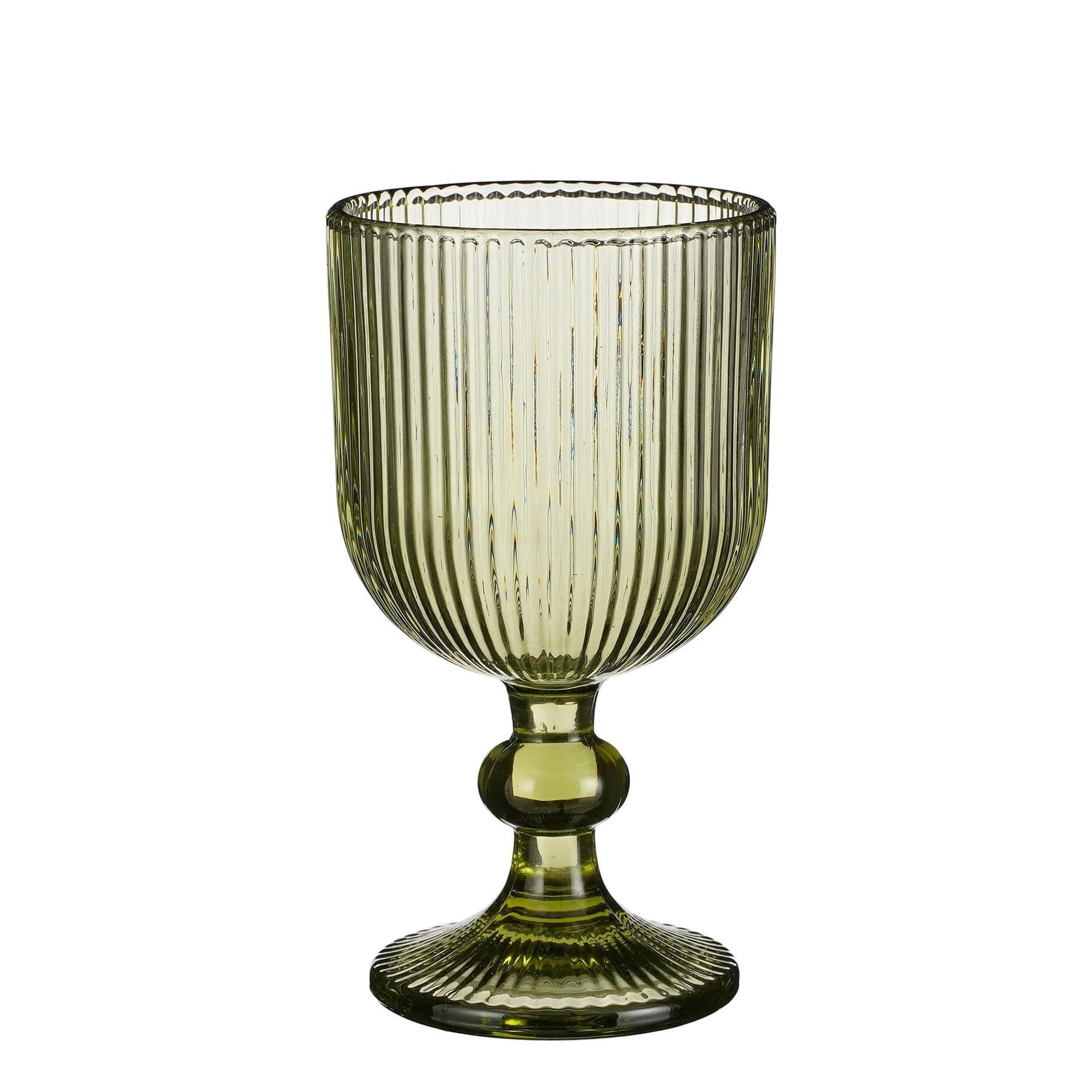Mica Decorations Merlot Wijnglas - Set van 6 - 250 ml - Lichtgroen