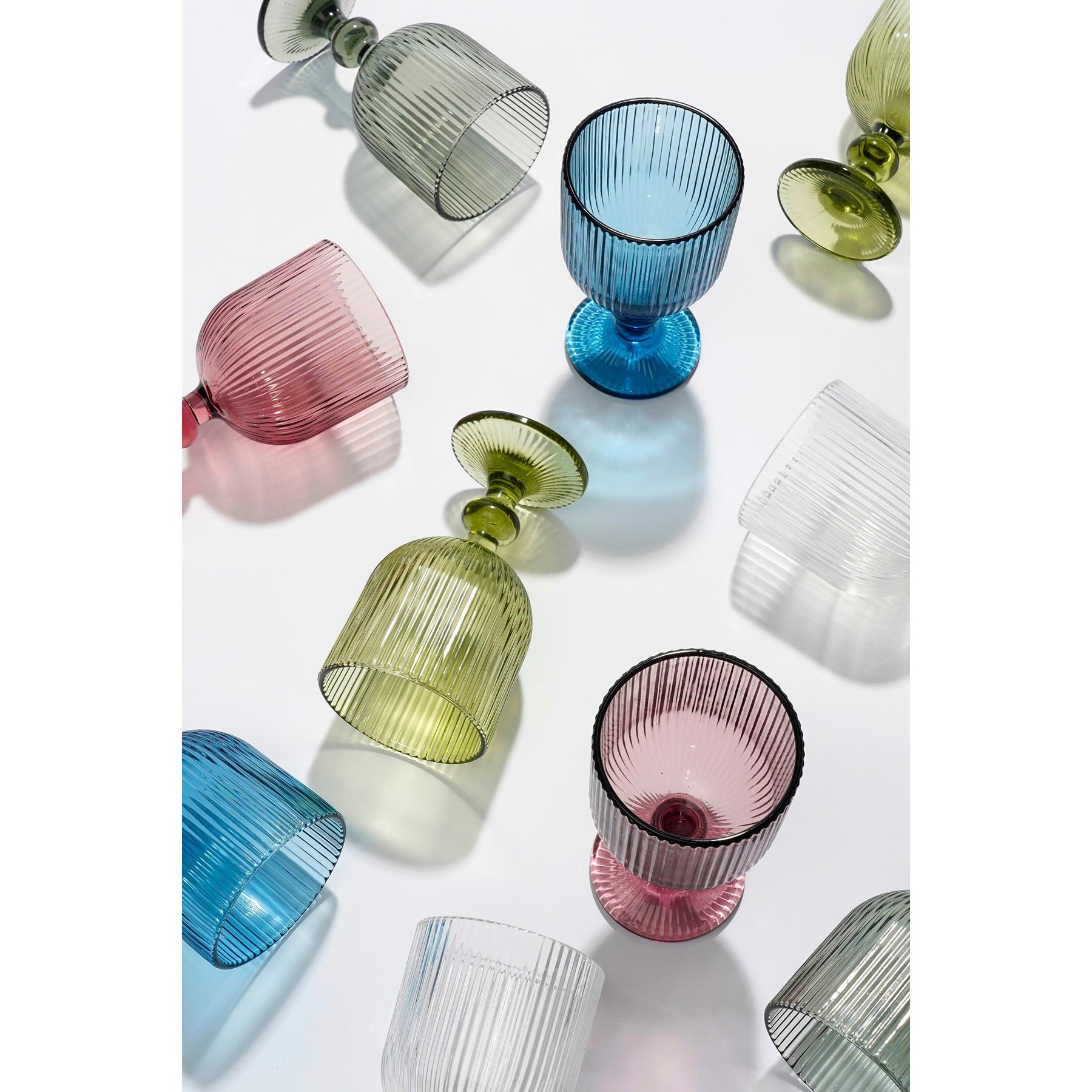 Mica Decorations Merlot Wijnglas - Set van 6 - 250 ml - Lichtgroen