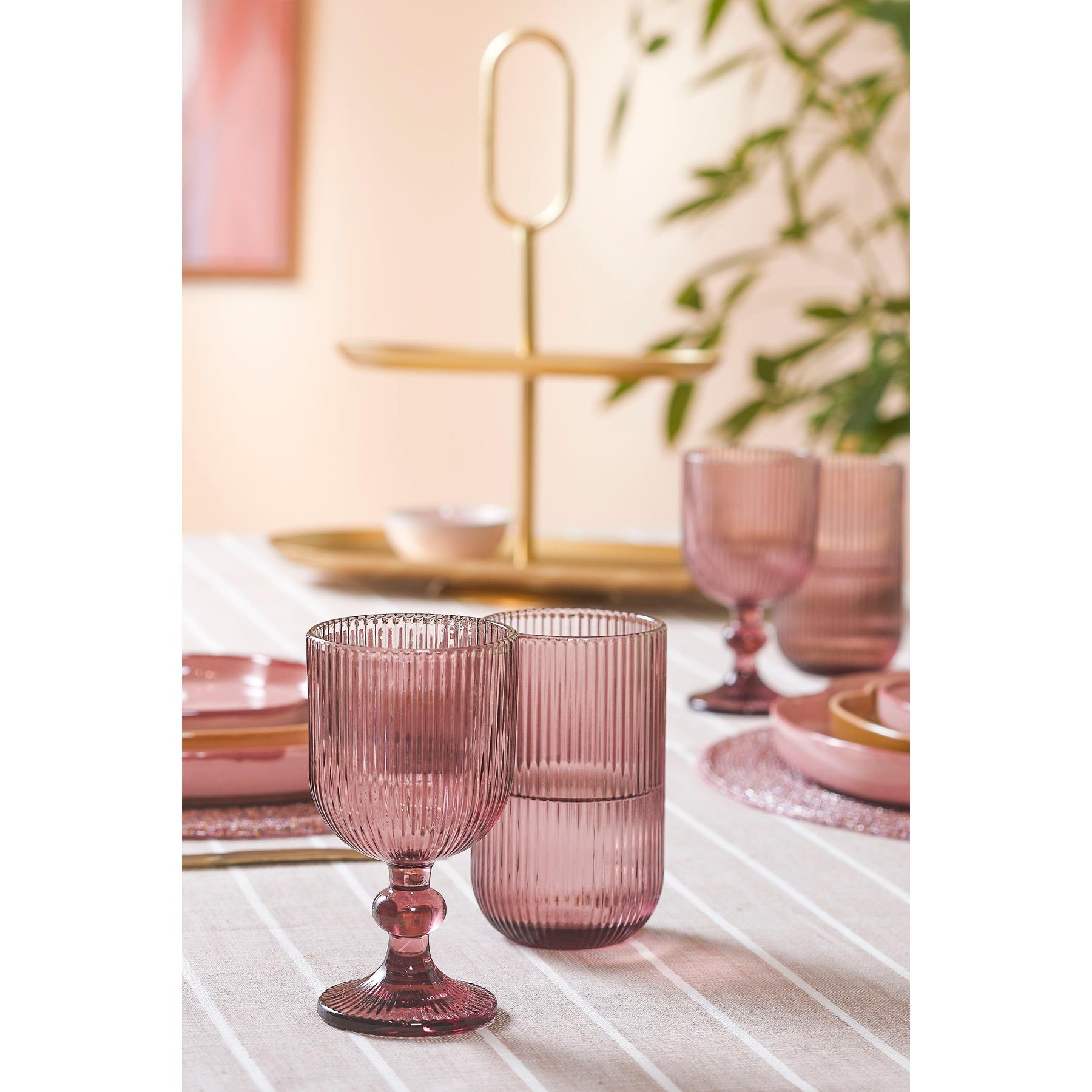 Mica Decorations Merlot Drinkglas - Set van 6 - 400 ml - Paars