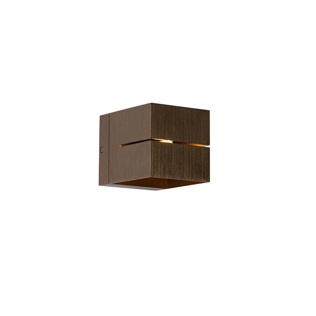 QAZQA Smart wandlamp donkerbrons 9,7 cm incl. Wifi G9 - Transfer
