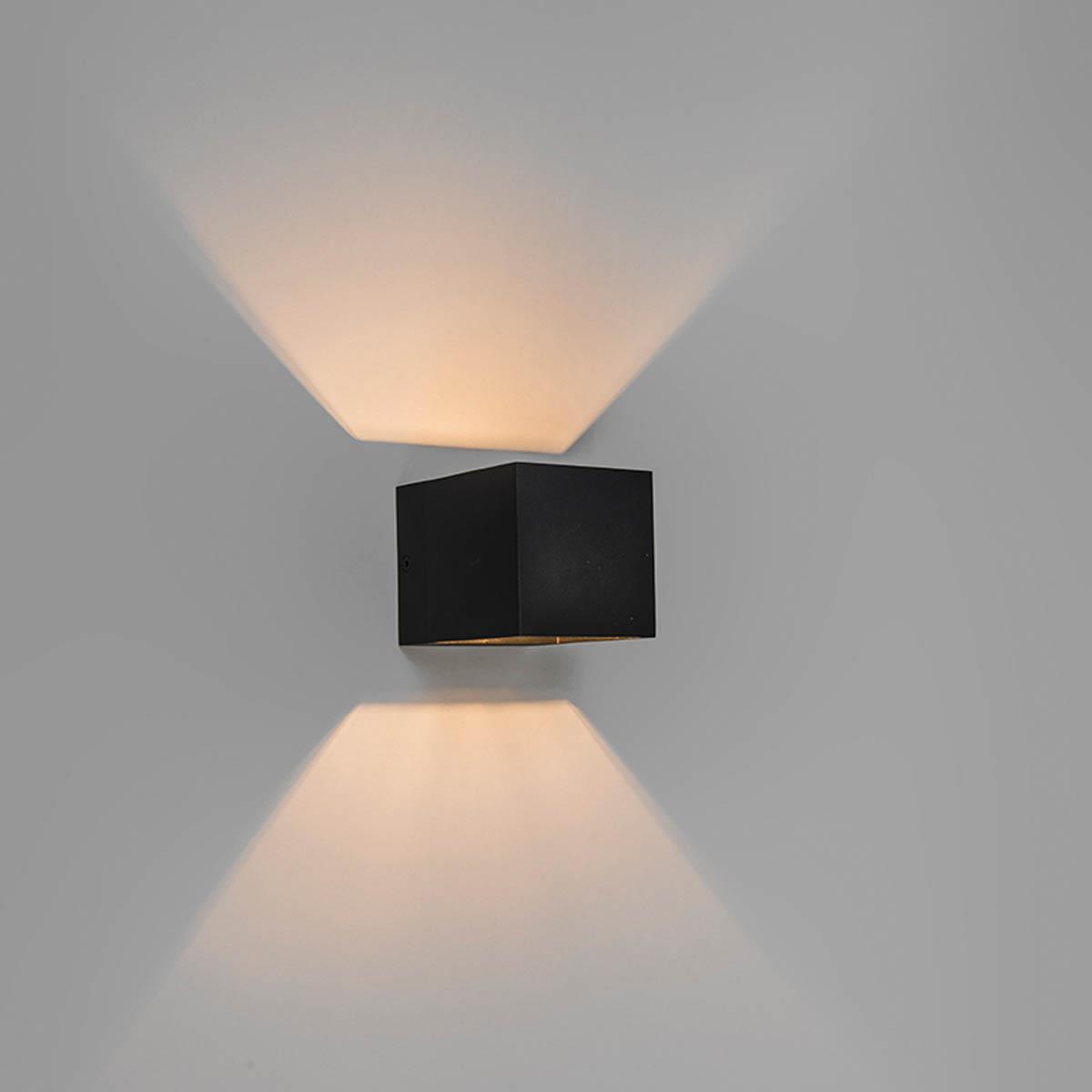 QAZQA Smart wandlamp zwart 8 cm incl. Wifi G9 - Transfer