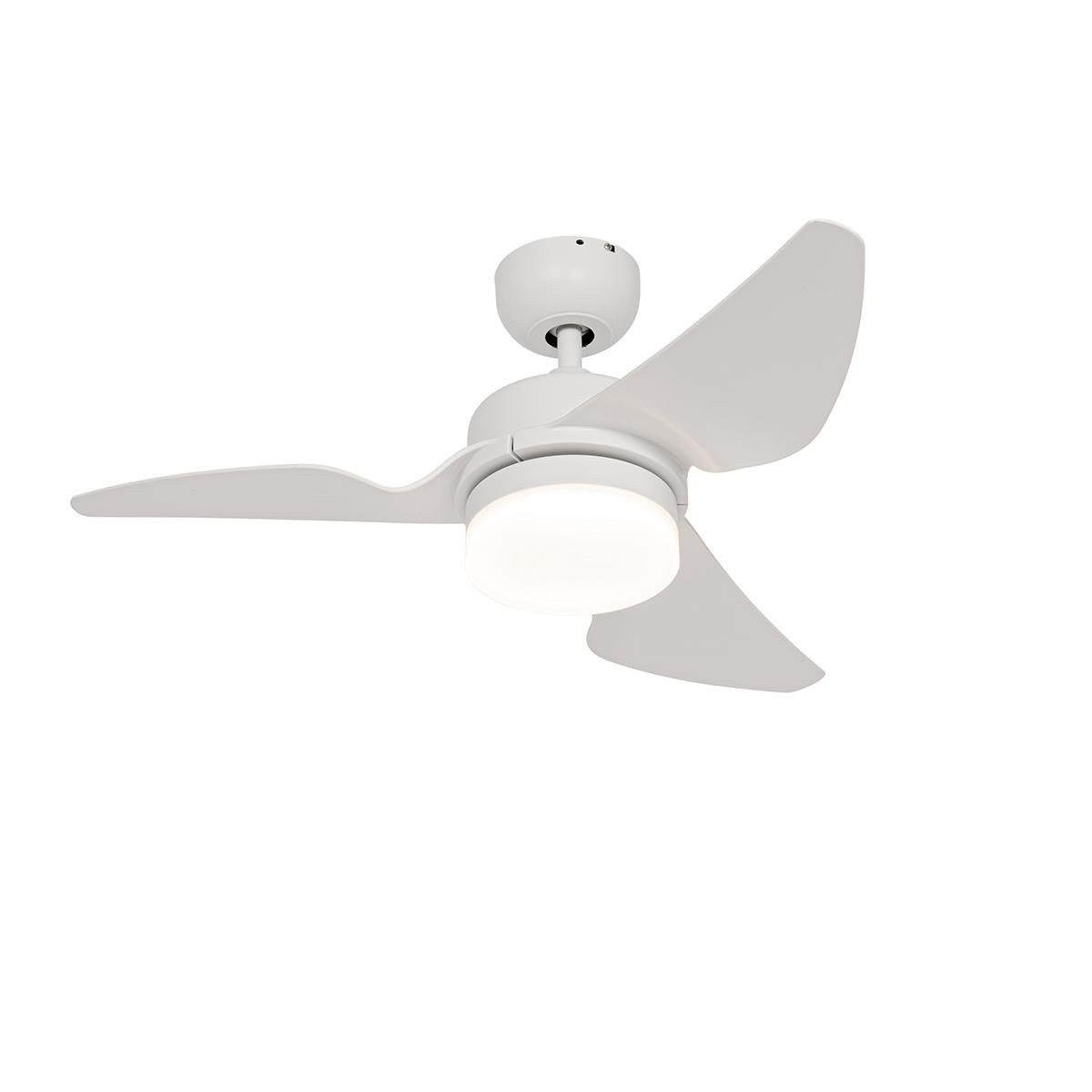 QAZQA Plafondventilator wit 86.7cm incl. LED dimbaar met