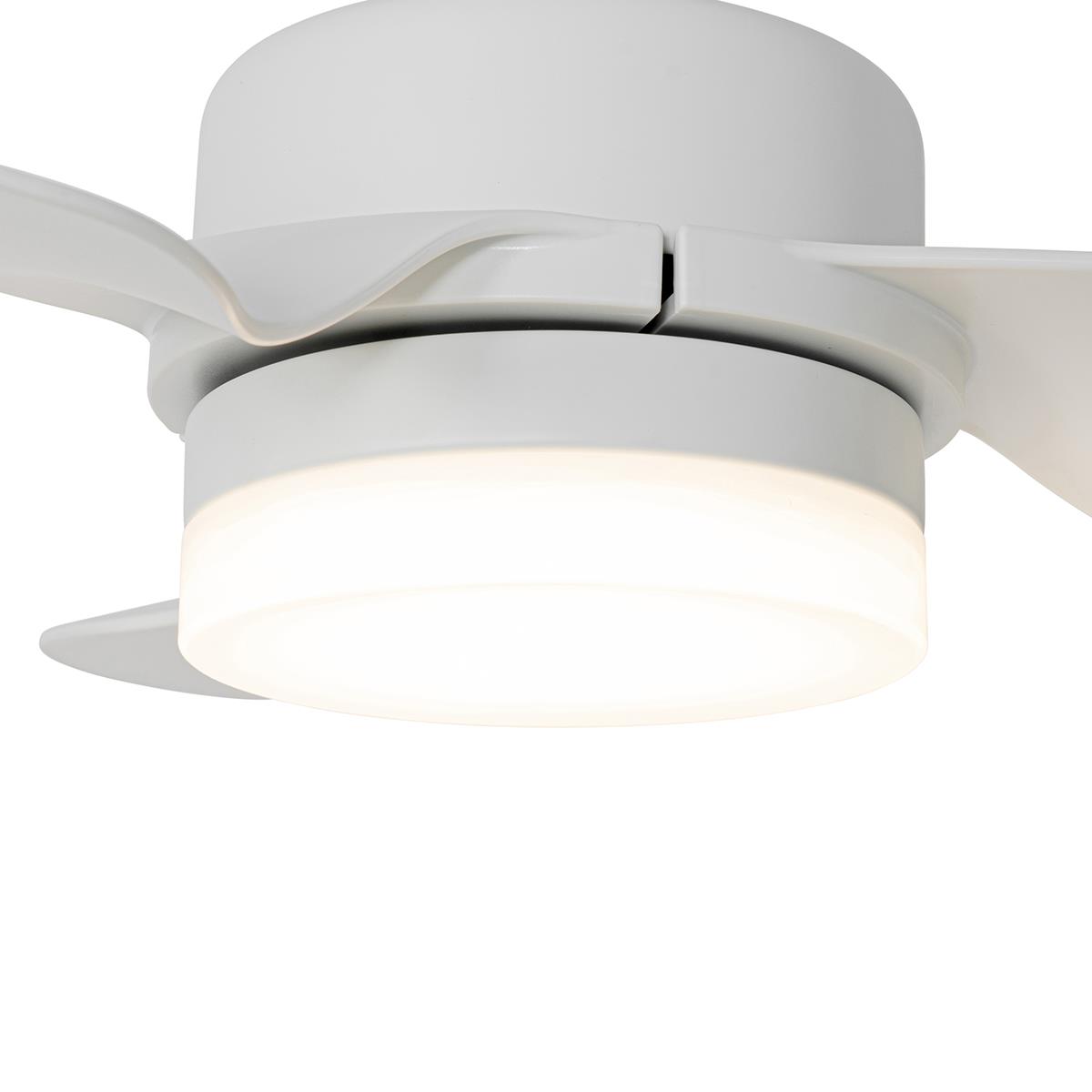 QAZQA Plafondventilator wit 86.7cm incl. LED dimbaar met