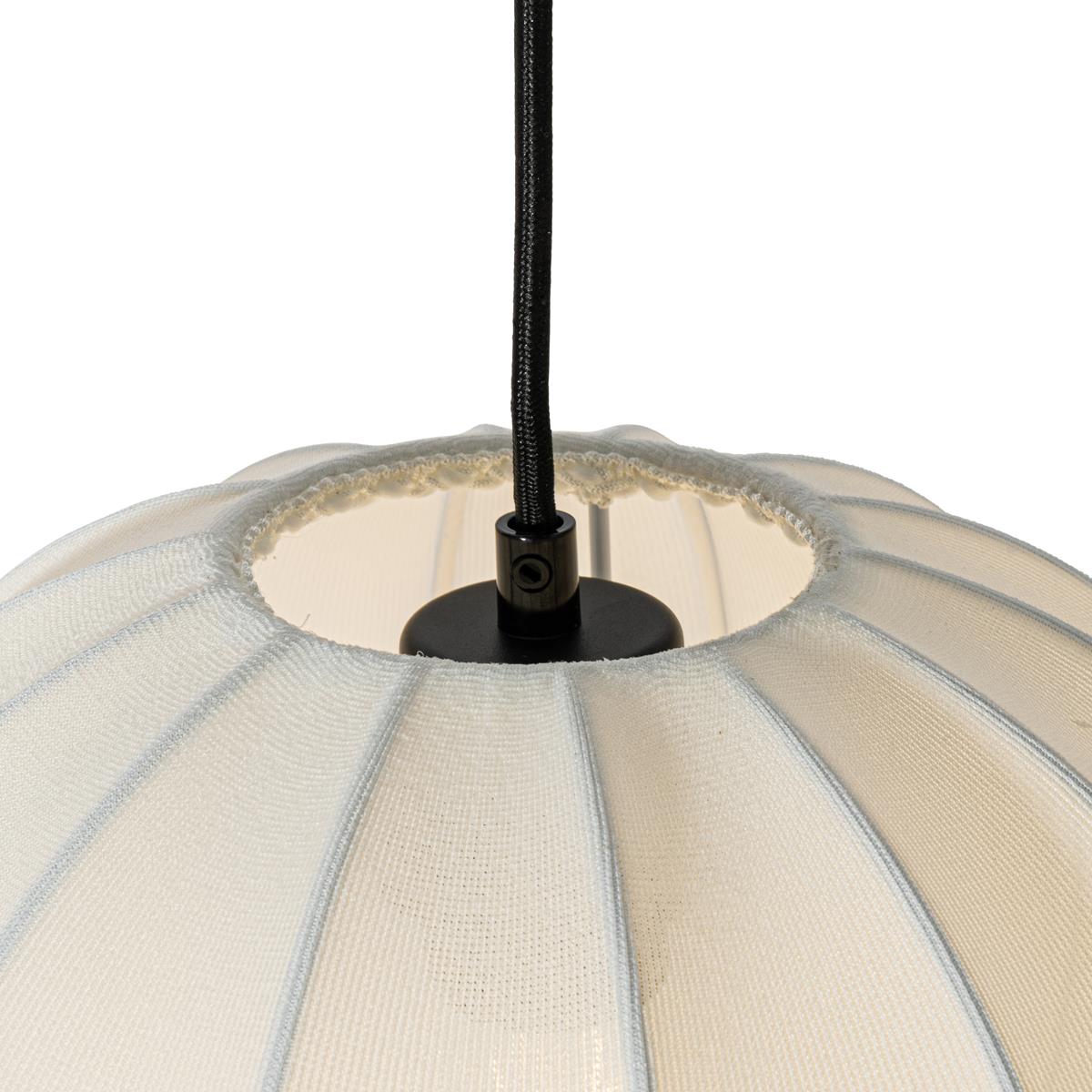 QAZQA Japandi hanglamp wit zijden 30cm - Plu